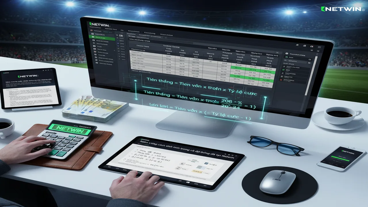 Hướng dẫn cách tính tiền trong cá độ bóng đá Netwin