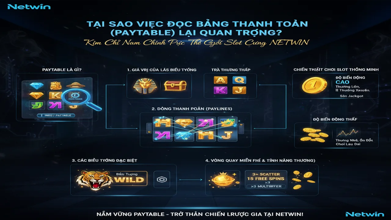 Hướng dẫn đọc bảng thanh toán (Paytable) trong Slot Netwin