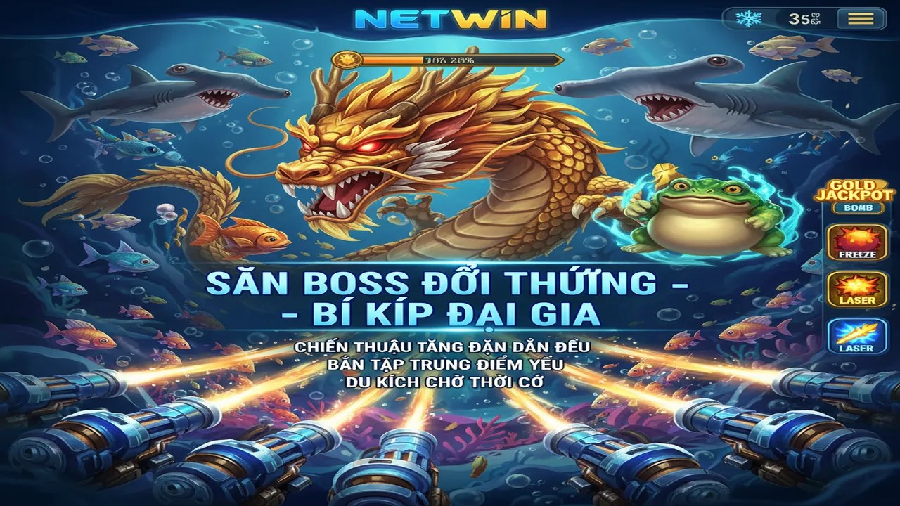 Mẹo săn Boss trong Bắn cá: Diệt cá lớn nhanh nhất Netwin