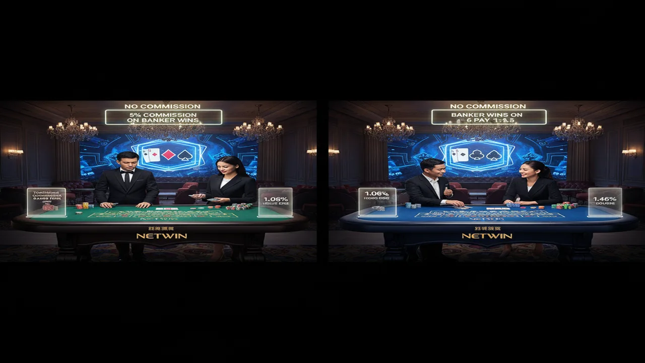 So sánh Baccarat không hoa hồng và truyền thống Netwin