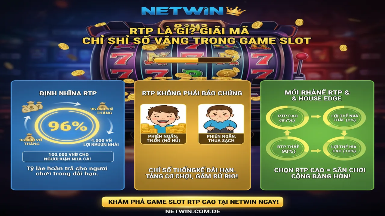 Tỷ lệ RTP trong Game Slot là gì? Cách chọn game Netwin