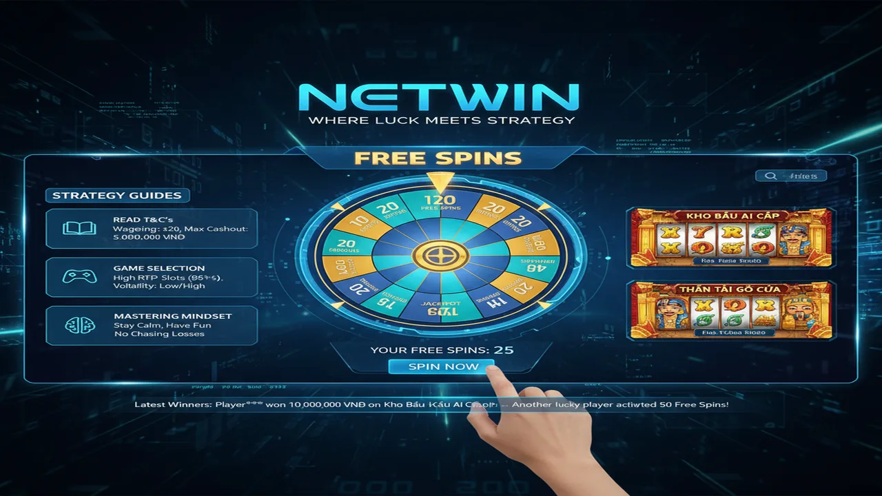 Cách tận dụng vòng quay miễn phí thắng lớn Netwin